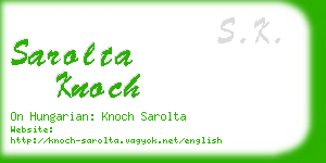 sarolta knoch business card